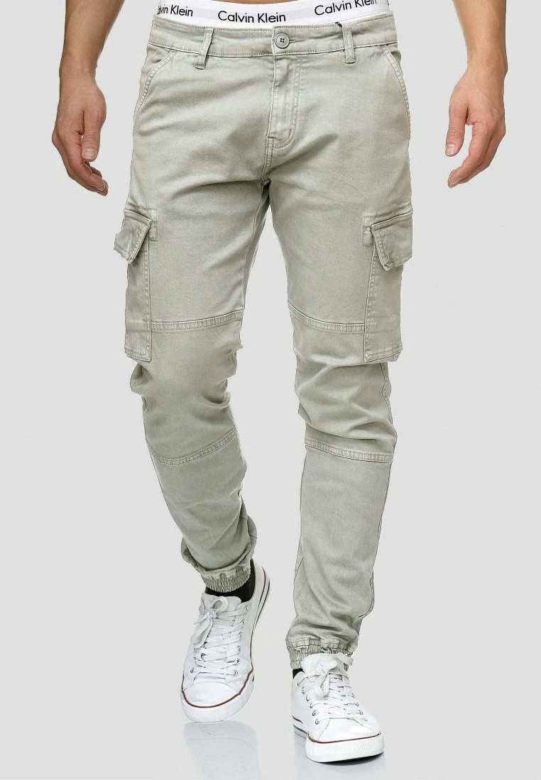 Indicode Jeans August - Cargobroek - Light Grey 1 Indicode Jeans August - Cargobroek - Light Grey