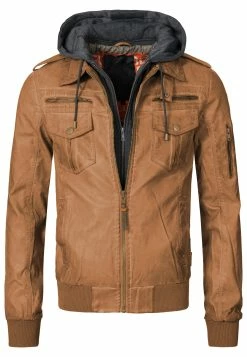 Indicode Jeans Aaron - Imitatieleren Jas - Brown -Indicode Jeans Winkel 13c7b5f328c74604be5ee8ce438ff0f2