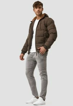 Indicode Jeans Winterjas - Mottled Brown