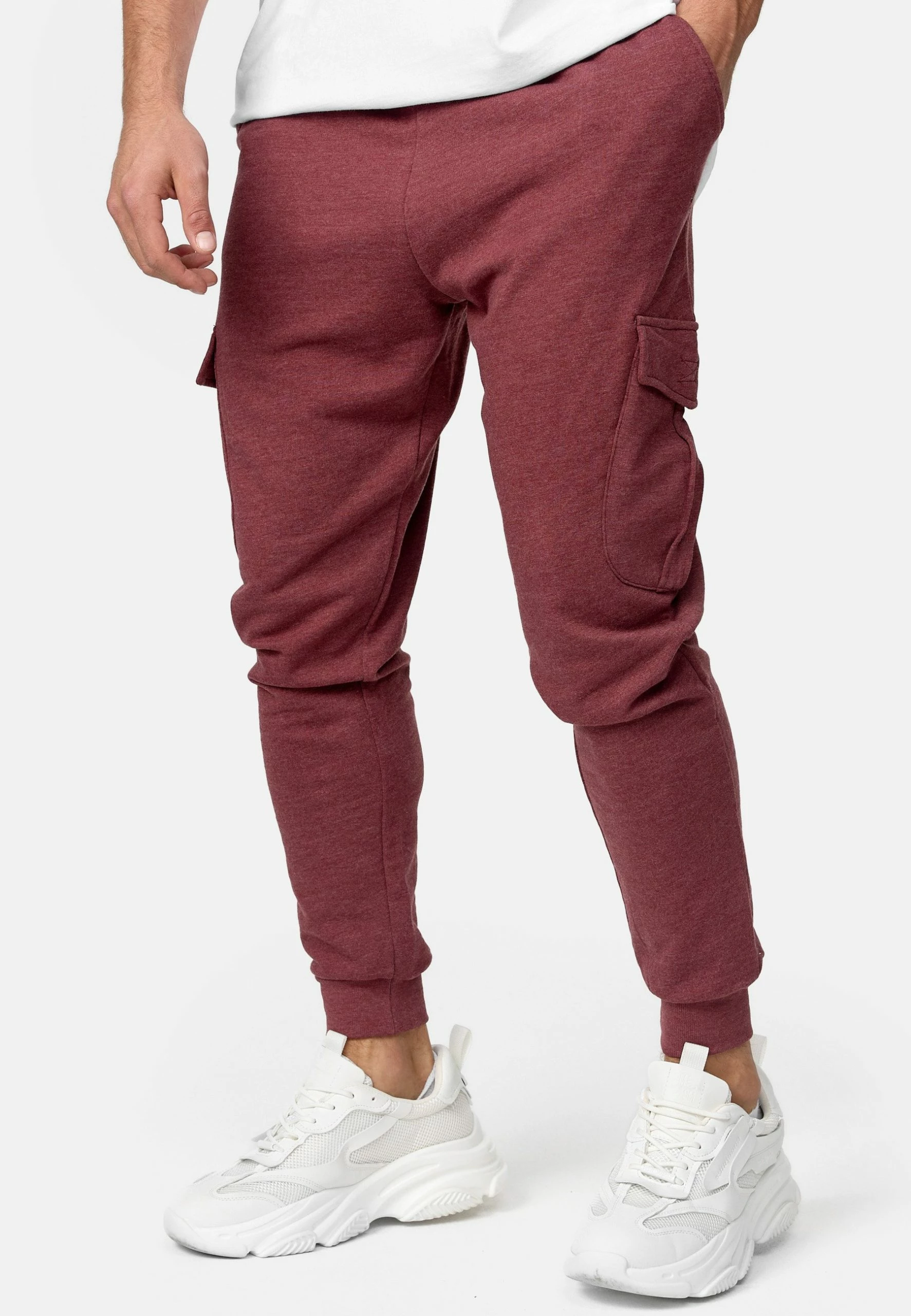 Indicode Jeans Bendner - Cargobroek - Bordeaux Mix 4 Indicode Jeans Bendner - Cargobroek - Bordeaux Mix - Afbeelding 4