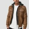 Indicode Jeans Aaron - Imitatieleren Jas - Brown