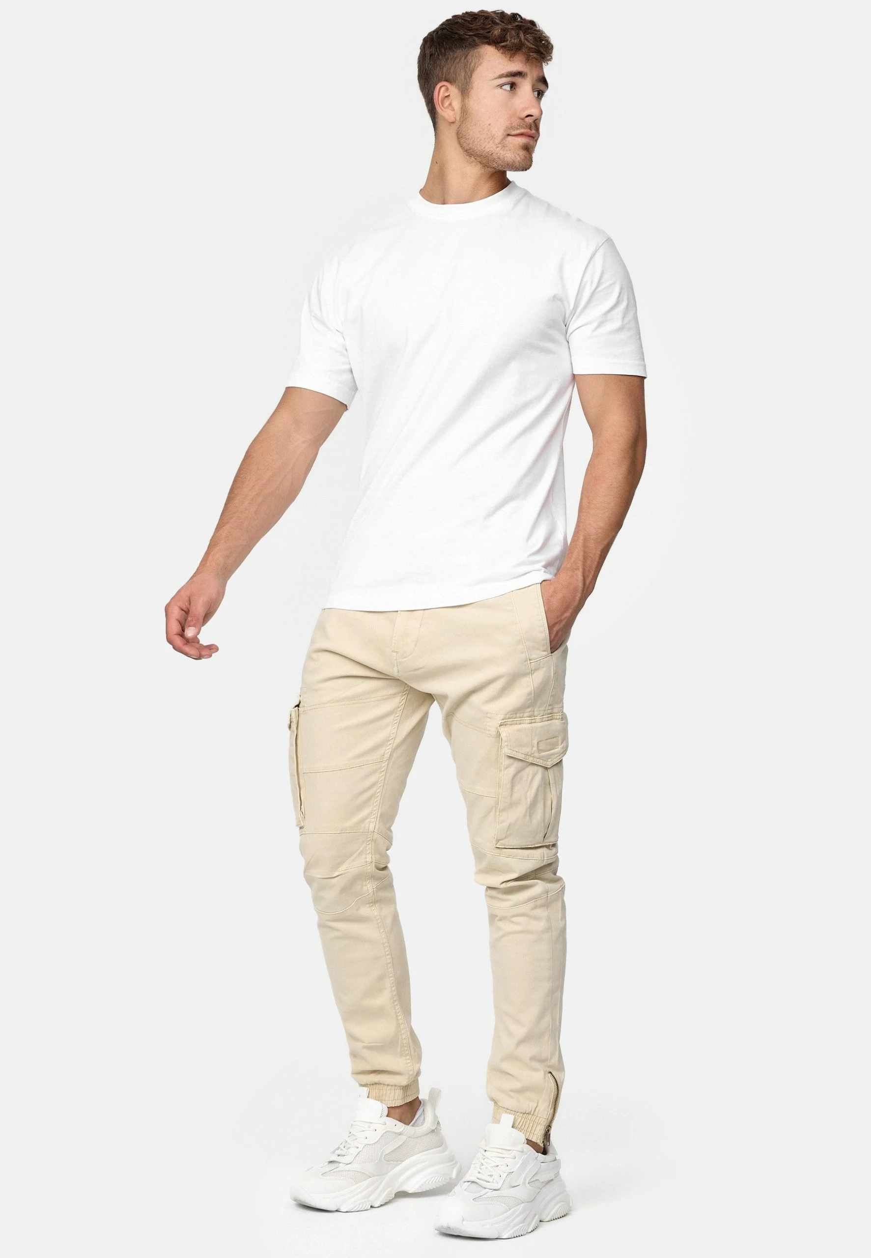 Indicode Jeans Alex - Cargobroek - Fog 2 Indicode Jeans Alex - Cargobroek - Fog - Afbeelding 2