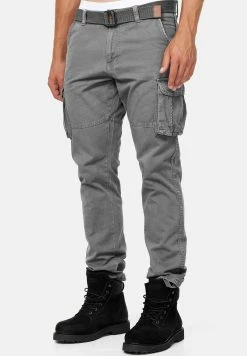 Indicode Jeans William - Cargobroek - Iron -Indicode Jeans Winkel ac349d59a91b4500a4ad249f39f3a9af
